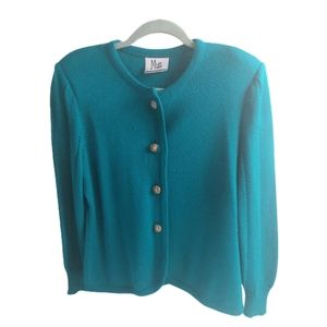 Vintage Krinkle Spun Mita Sweater Women's Size M Green